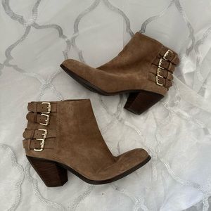 Sam Edelman Lucca brown buckle ankle boots